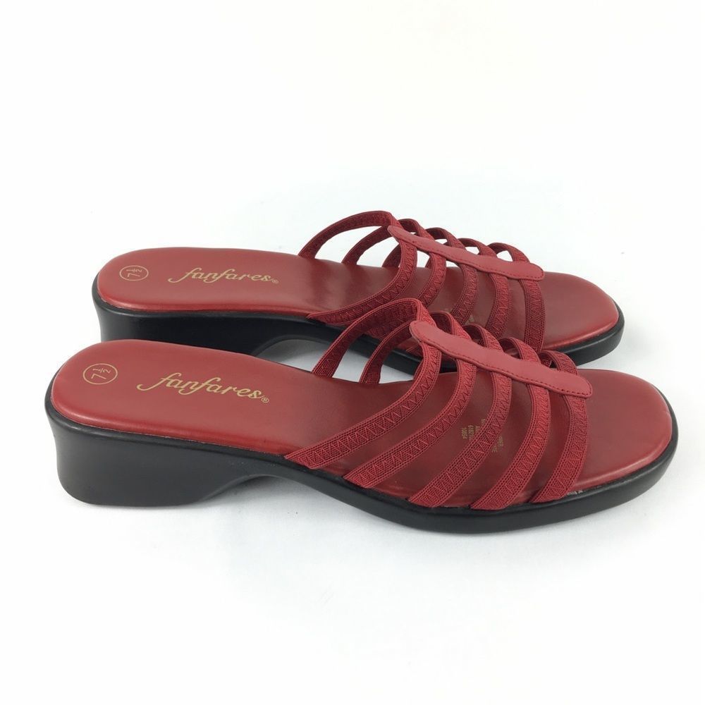 FANFARES  Angela 6182102 Red Sandals Size 7.5